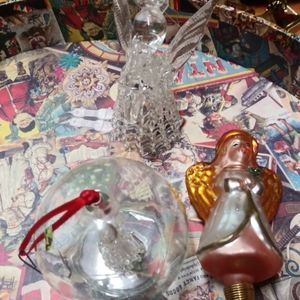 1980's 👼 Angel Ornaments. Lot of 3
